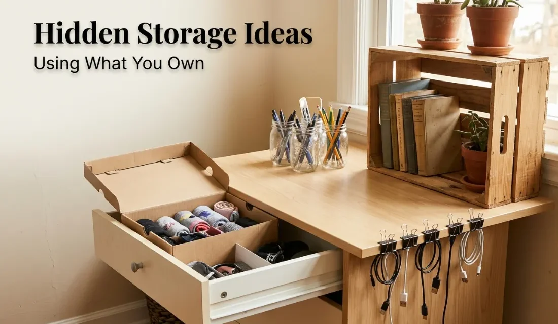10 Storage Solutions Using Items You Already Own (No Shopping Required)