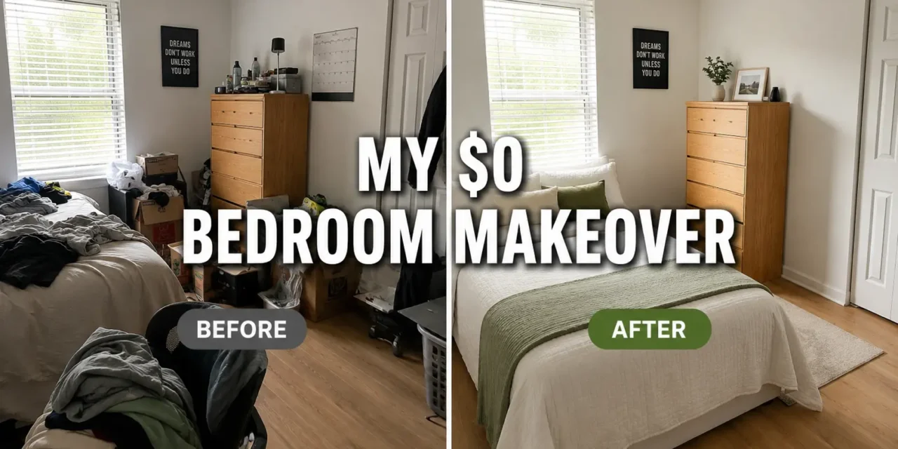 My $0 Bedroom Makeover: Before and After Photos (No Shopping Required)
